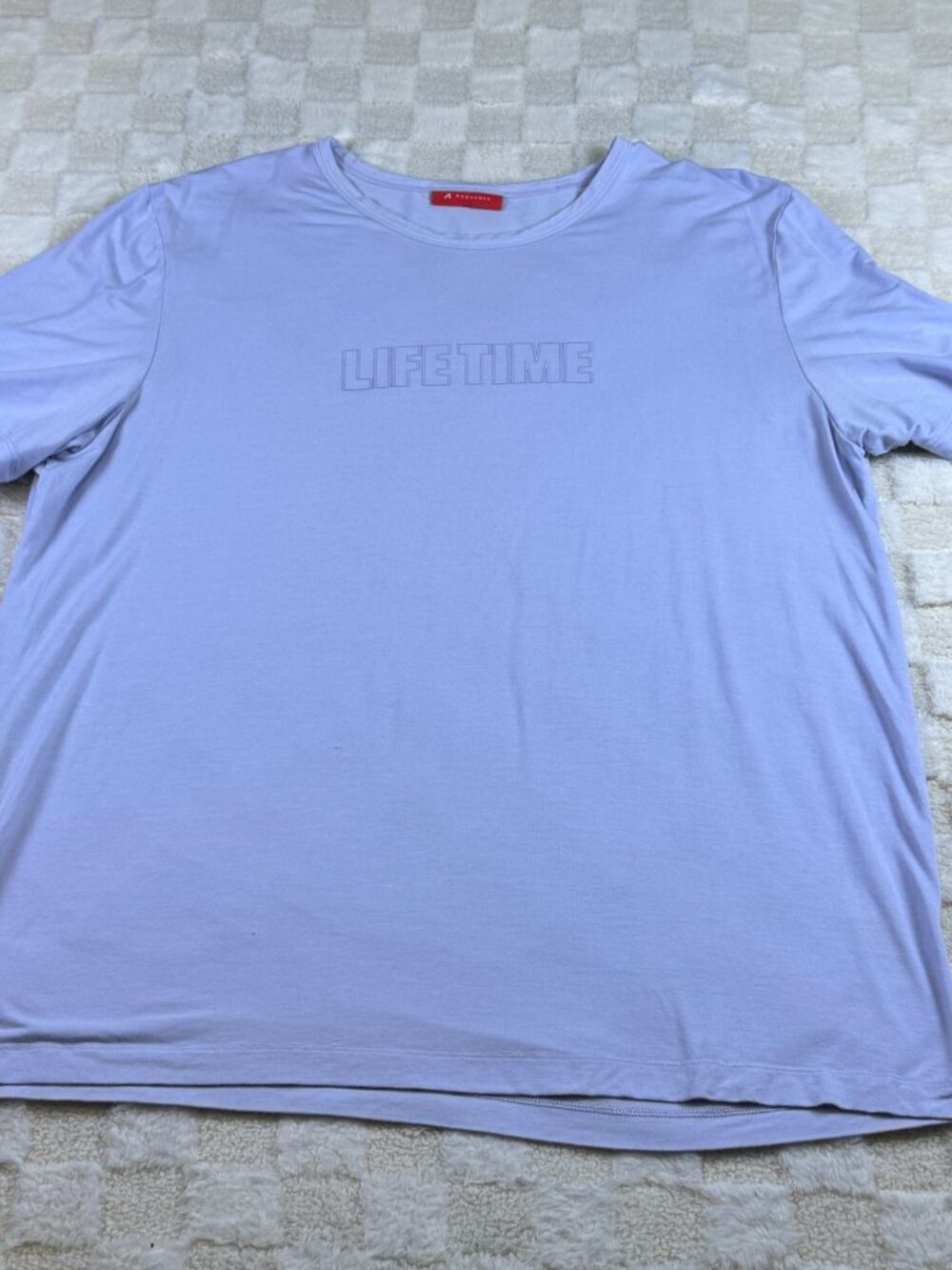 Redvanly Lifetime Athletic Shirt Mens Extra Large XL Blue Tonal Logo Tee Luxury